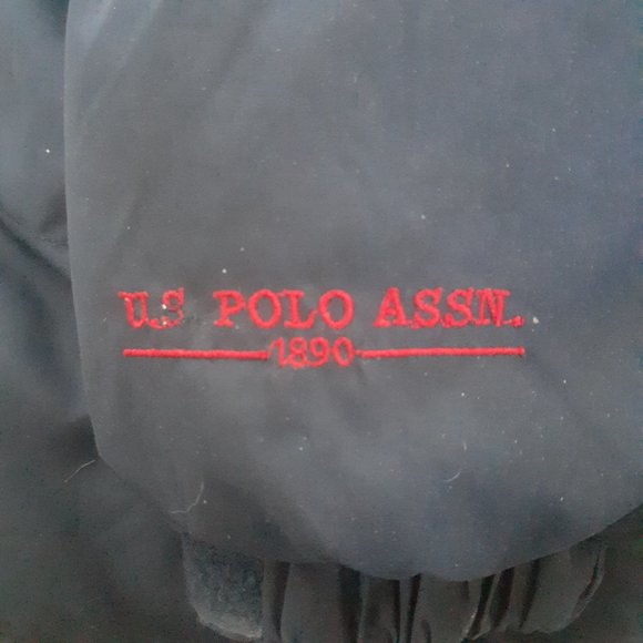 US Polo Assn. Navy/Red Full Zip Hooded Jacket Men Size Med. - Picture 7 of 10